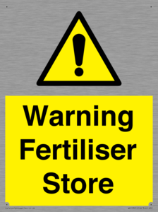 Warning Fertiliser Store